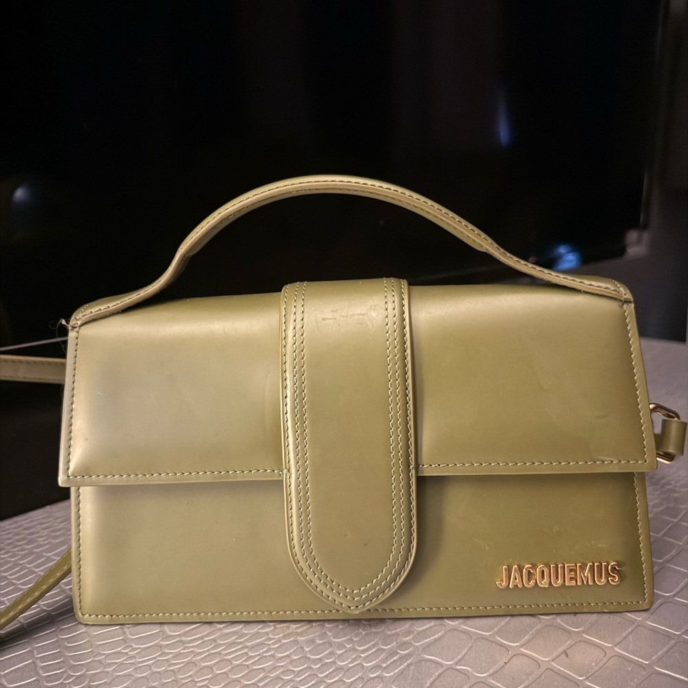 Jacquemus Olive Green Le Grande Bambino Leatgee